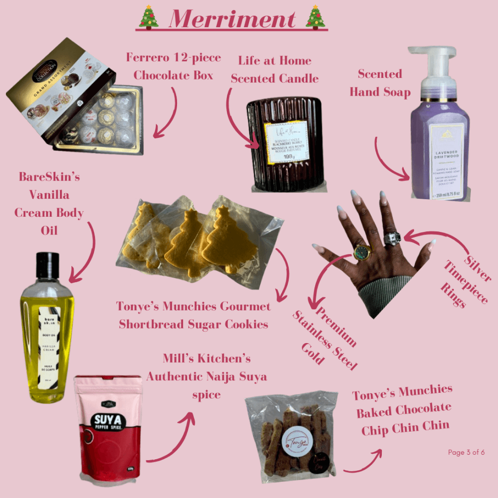 The Merriment Hamper item list