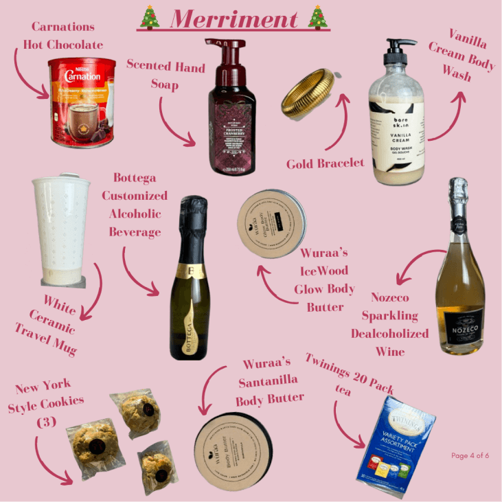 The Merriment Hamper item list